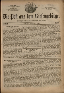 Die Post aus dem Riesengebirge, 1882, nr 182