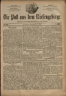 Die Post aus dem Riesengebirge, 1882, nr 184