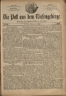 Die Post aus dem Riesengebirge, 1882, nr 185
