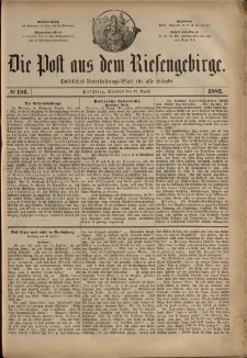 Die Post aus dem Riesengebirge, 1882, nr 186