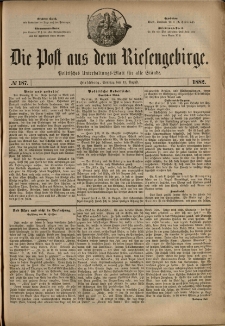 Die Post aus dem Riesengebirge, 1882, nr 187
