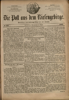 Die Post aus dem Riesengebirge, 1882, nr 189