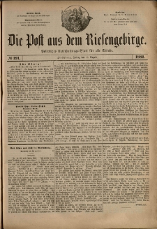 Die Post aus dem Riesengebirge, 1882, nr 191