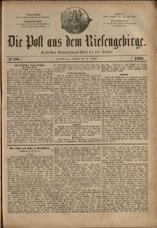 Die Post aus dem Riesengebirge, 1882, nr 194