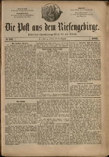 Die Post aus dem Riesengebirge, 1882, nr 197