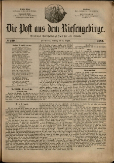 Die Post aus dem Riesengebirge, 1882, nr 199