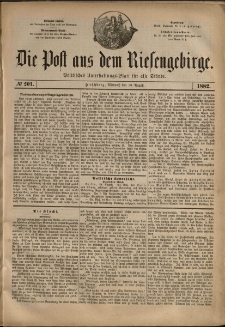 Die Post aus dem Riesengebirge, 1882, nr 201