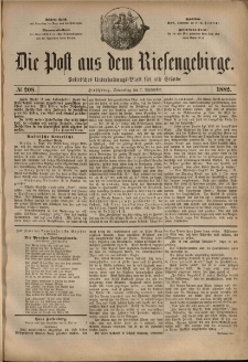 Die Post aus dem Riesengebirge, 1882, nr 208
