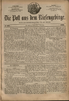 Die Post aus dem Riesengebirge, 1882, nr 209