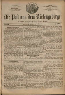 Die Post aus dem Riesengebirge, 1882, nr 210