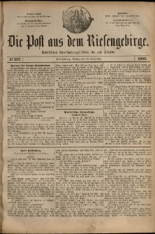 Die Post aus dem Riesengebirge, 1882, nr 212