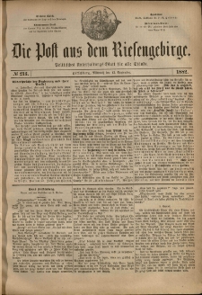 Die Post aus dem Riesengebirge, 1882, nr 213