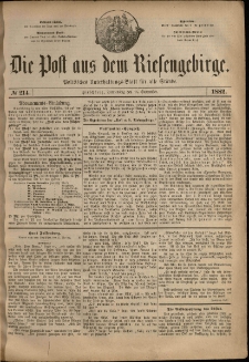 Die Post aus dem Riesengebirge, 1882, nr 214