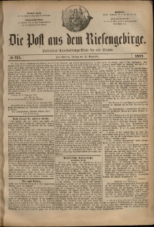 Die Post aus dem Riesengebirge, 1882, nr 215
