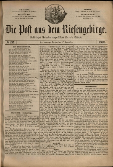 Die Post aus dem Riesengebirge, 1882, nr 217