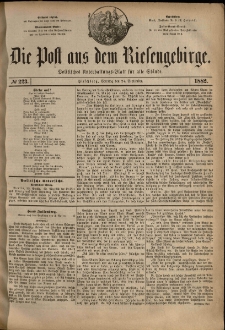 Die Post aus dem Riesengebirge, 1882, nr 223