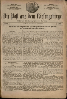 Die Post aus dem Riesengebirge, 1882, nr 228