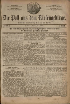 Die Post aus dem Riesengebirge, 1882, nr 229