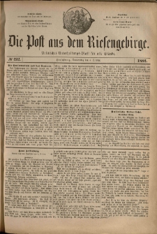 Die Post aus dem Riesengebirge, 1882, nr 232