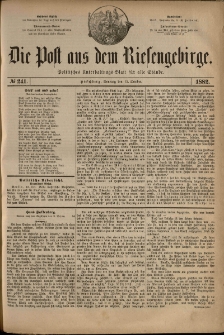 Die Post aus dem Riesengebirge, 1882, nr 241
