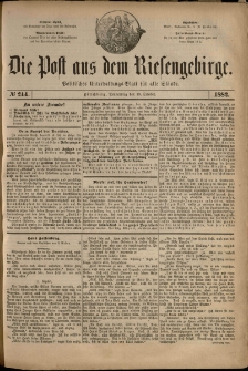 Die Post aus dem Riesengebirge, 1882, nr 244