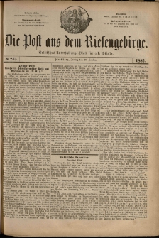 Die Post aus dem Riesengebirge, 1882, nr 245