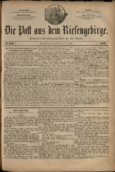 Die Post aus dem Riesengebirge, 1882, nr 246