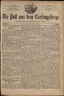 Die Post aus dem Riesengebirge, 1882, nr 247