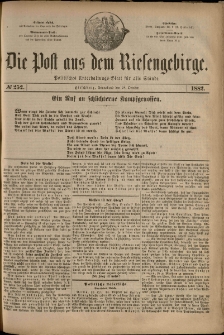Die Post aus dem Riesengebirge, 1882, nr 252