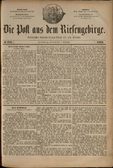 Die Post aus dem Riesengebirge, 1882, nr 255