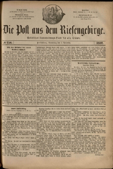 Die Post aus dem Riesengebirge, 1882, nr 256