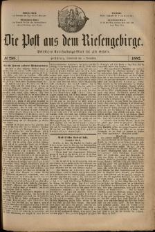 Die Post aus dem Riesengebirge, 1882, nr 258