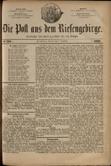 Die Post aus dem Riesengebirge, 1882, nr 259