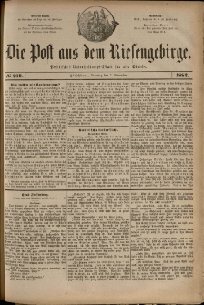 Die Post aus dem Riesengebirge, 1882, nr 260
