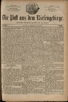 Die Post aus dem Riesengebirge, 1882, nr 261