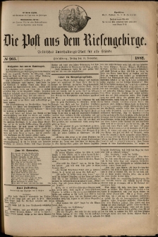 Die Post aus dem Riesengebirge, 1882, nr 263