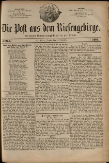 Die Post aus dem Riesengebirge, 1882, nr 265