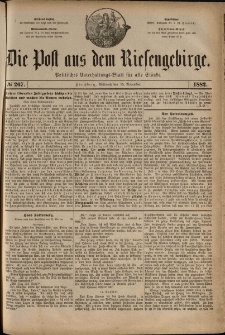 Die Post aus dem Riesengebirge, 1882, nr 267
