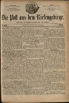 Die Post aus dem Riesengebirge, 1882, nr 270