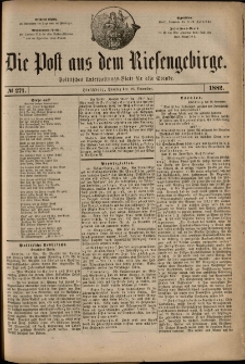 Die Post aus dem Riesengebirge, 1882, nr 271