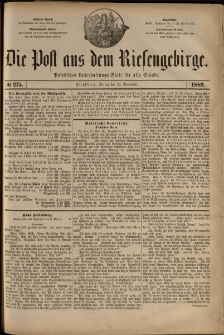 Die Post aus dem Riesengebirge, 1882, nr 275