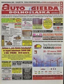 Auto Giełda Dolnośląska : regionalna gazeta ogłoszeniowa, 2009, nr 30 (1867) [13.03]