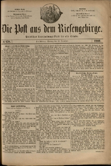 Die Post aus dem Riesengebirge, 1882, nr 278