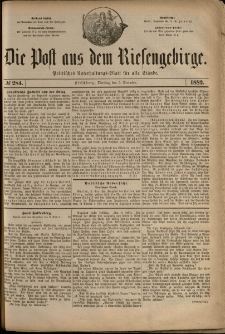 Die Post aus dem Riesengebirge, 1882, nr 284