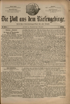 Die Post aus dem Riesengebirge, 1882, nr 288