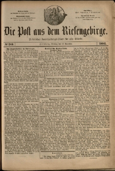 Die Post aus dem Riesengebirge, 1882, nr 289