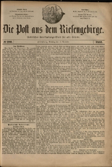 Die Post aus dem Riesengebirge, 1882, nr 290