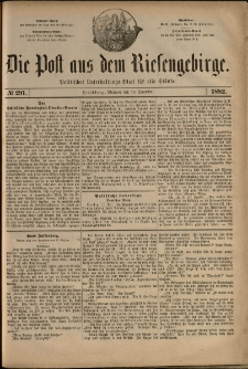Die Post aus dem Riesengebirge, 1882, nr 291