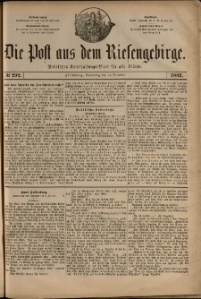 Die Post aus dem Riesengebirge, 1882, nr 292
