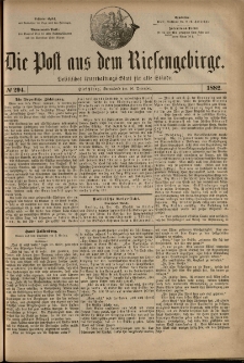 Die Post aus dem Riesengebirge, 1882, nr 294